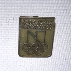 NBC Sports Moscow 1980‎ Olympics Commemorative Lapel Pin Vintage Collectible